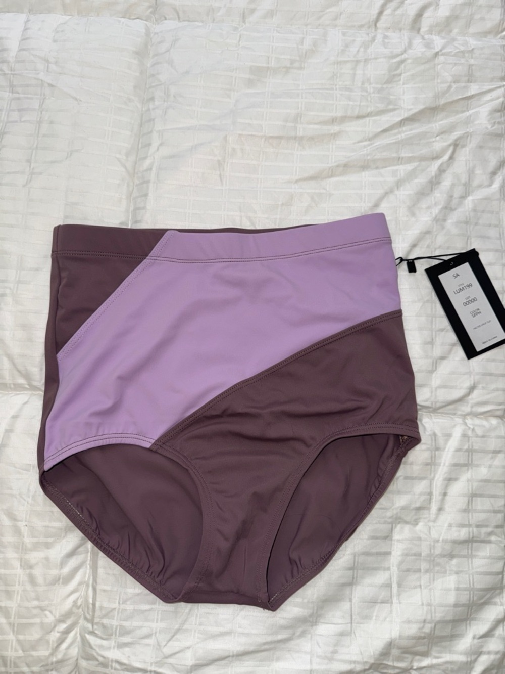 High-Waist Colorblock Dance Bottoms in Lavender and Mauve